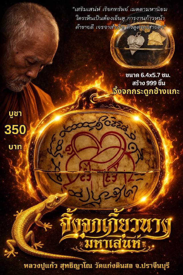 หลวงปู่แก้ว  สุทธิญาโณ วัดแก่งดินสอ อ.นาดี จ.ปราจีนบุรี เปิดจองครัย