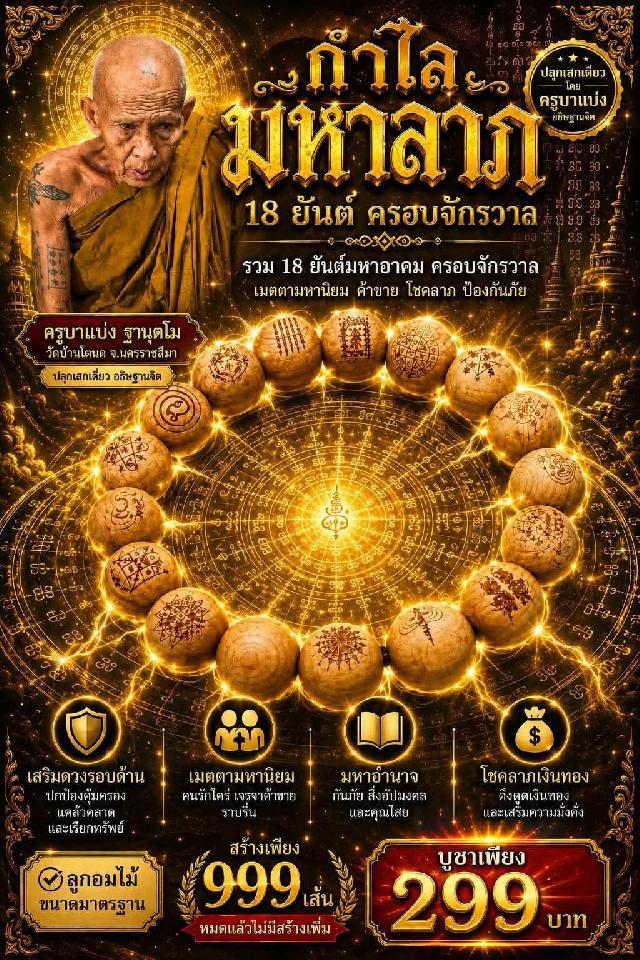 ครูบาแบ่ง ฐานุตฺตโม เปิดจองครับ
