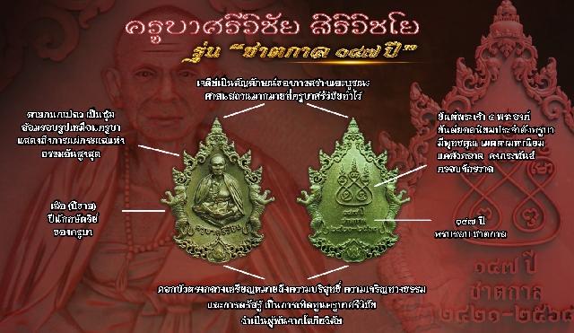 เหรียญที่ระลึกครบรอบชาตกาล 147ปี ครูบาศรีวิชัย สิริวิชโย เปิดจองครับ