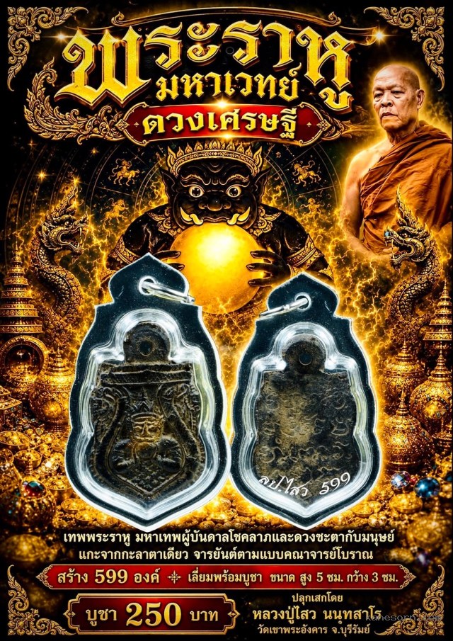 หลวงปู่ไสว วัดเขาพระอังคาร บุรีรัมย์ เปิดจองครับ