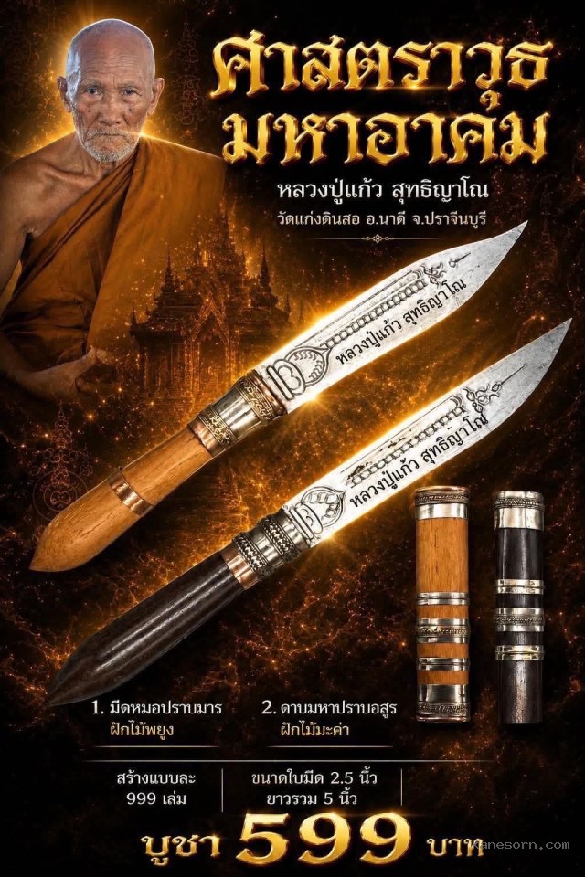 หลวงปู่แก้ว  สุทธิญาโณ วัดแก่งดินสอ อ.นาดี จ.ปราจีนบุรี เปิดจอง