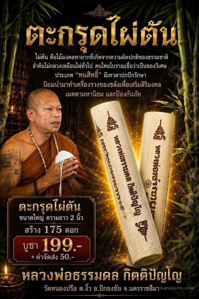 หลวงพ่อธรรมดล กิตติปัญโญ วัดหนองปรือ ต.งิ้ว อ.ปักธงชัย จ.นครราชสีมา เปิดจอง
