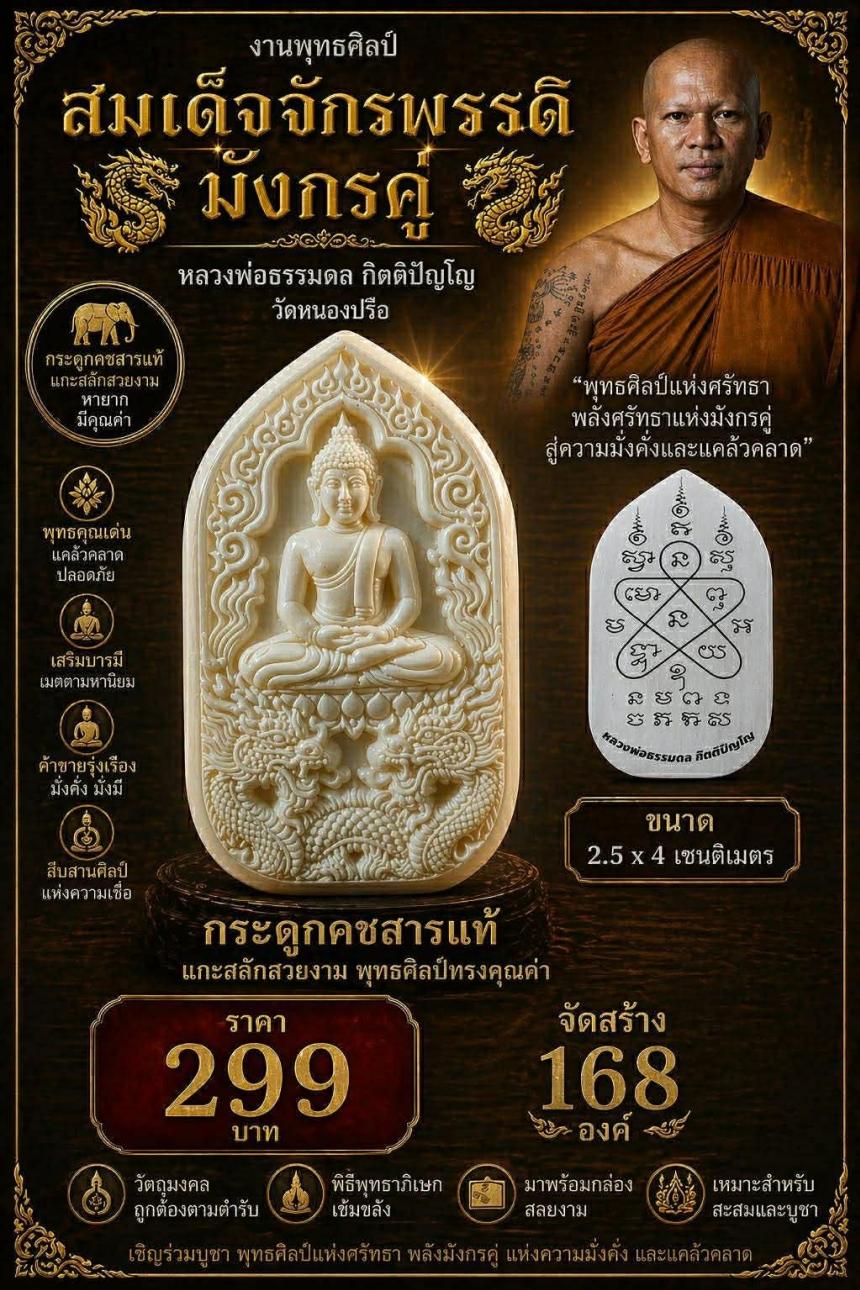 หลวงพ่อธรรมดล กิตติปัญโญ วัดหนองปรือ เปิดจองครับ