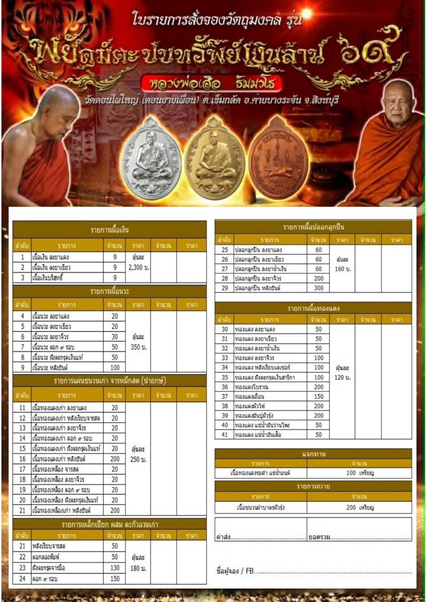 หลวงพ่อเสืo วัดดอนไผใหญ่ (ดอนยายเผื่อน) จ.สิงห์บุรี เปิดจองครับ