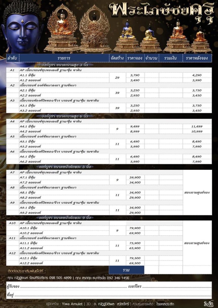 เปิดสั่งจอง** 🔱 ​✨ **พระไภษัชยคุรุพุทธเจ้า (พระพุทธเจ้าแพทย์)** ✨