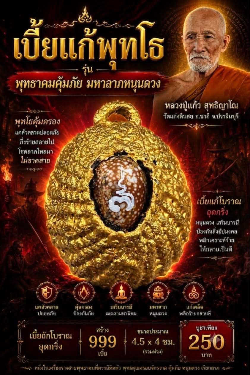 หลวงปู่แก้ว  สุทธิญาโณ🙏🙏 📌วัดแก่งดินสอ อ.นาดี จ.ปราจีนบุรี เปิดจองครับ