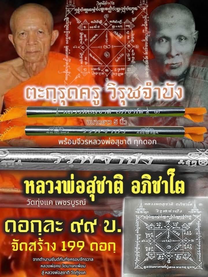 หลวงพ่อสุชาติ อภิชาโต วัดทุ่งแค เปิดสั่งจองครับ