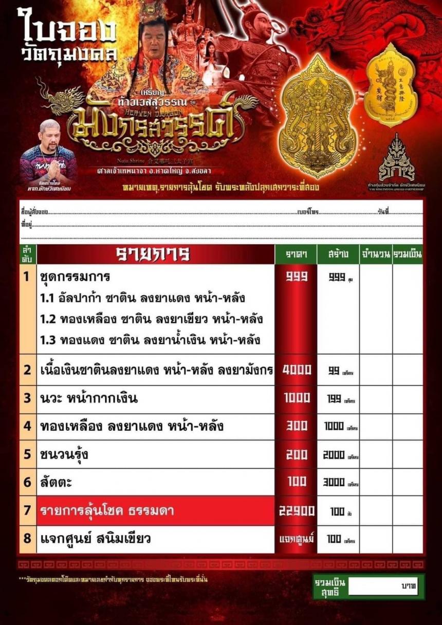 พิธีพุทธาภิเษก ไทย-จีน 💫 ในวันที่ 1 ตุลาคม 2565 ณ ศาลเจ้าเทพนาจาหาดใหญ่บ้านเกาะหมี เวลา 09.09น.  เปิดจองครับ