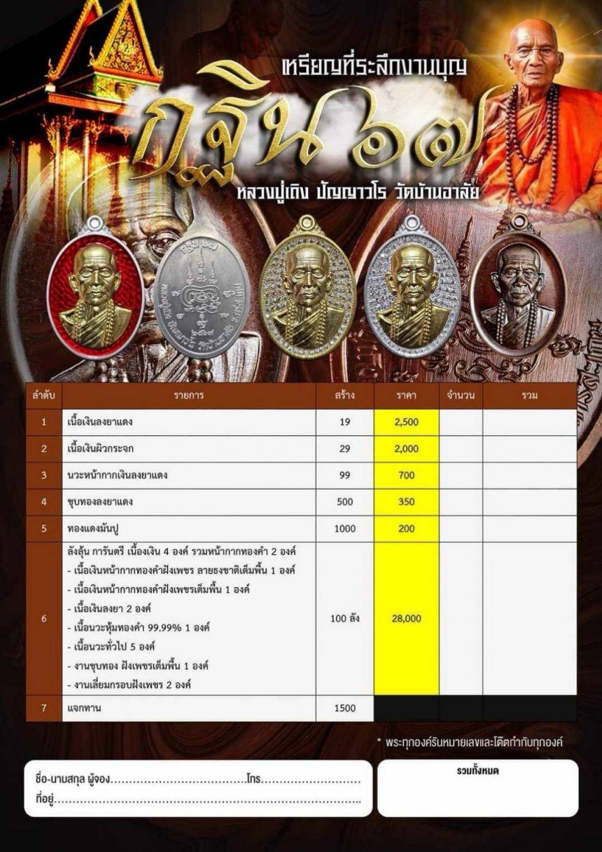 งานกฐิน67 วัดบ้านอาลัย งานวัดจัดสร้าง เปิดจองครับ