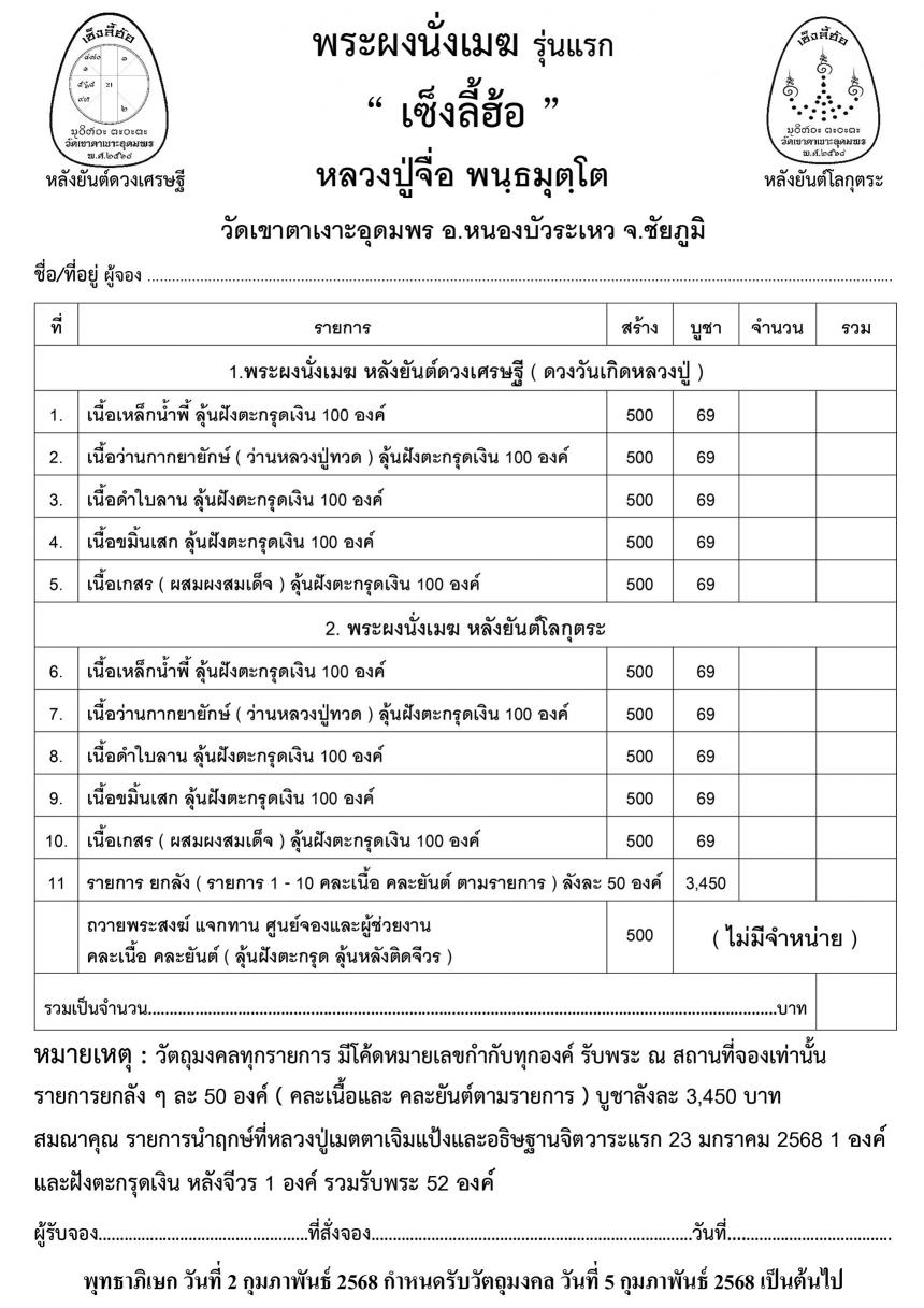 พระผงนั่งเมฆรุ่นแรก (พิมพ์นิยม)ได้รับความเมตตา จากองค์พ่อแม่ครูบาอาจารย์หลวงปู่จื่อ พนฺธมุตฺ เปิดจองครับ