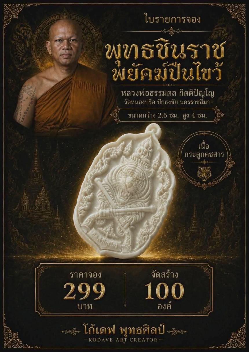 เปิดจองแล้ว พุทธชินราช พยัคฆ์ปืนไขว้