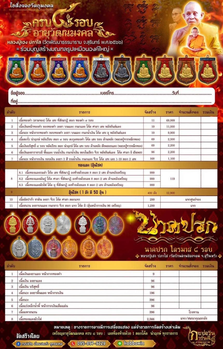 ครบ ๘ รอบ อายุวัฒนมงคล ร่วมสร้างบุญกับหลวงปู่เฮงด้วยกันนะครับ 📌สมทบทุนสร้างมณฑลรูปเหมือนองค์ใหญ่ หลวงปู่เฮง ปภาโส เปิดจองครับ