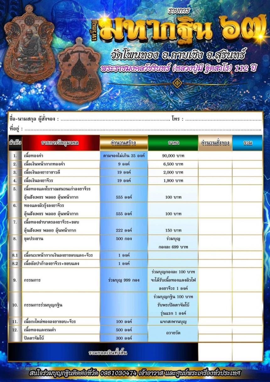 เปิดจองร่วมบุญเหรียญกฐิน67งานบุญใหญ่แห่งปี