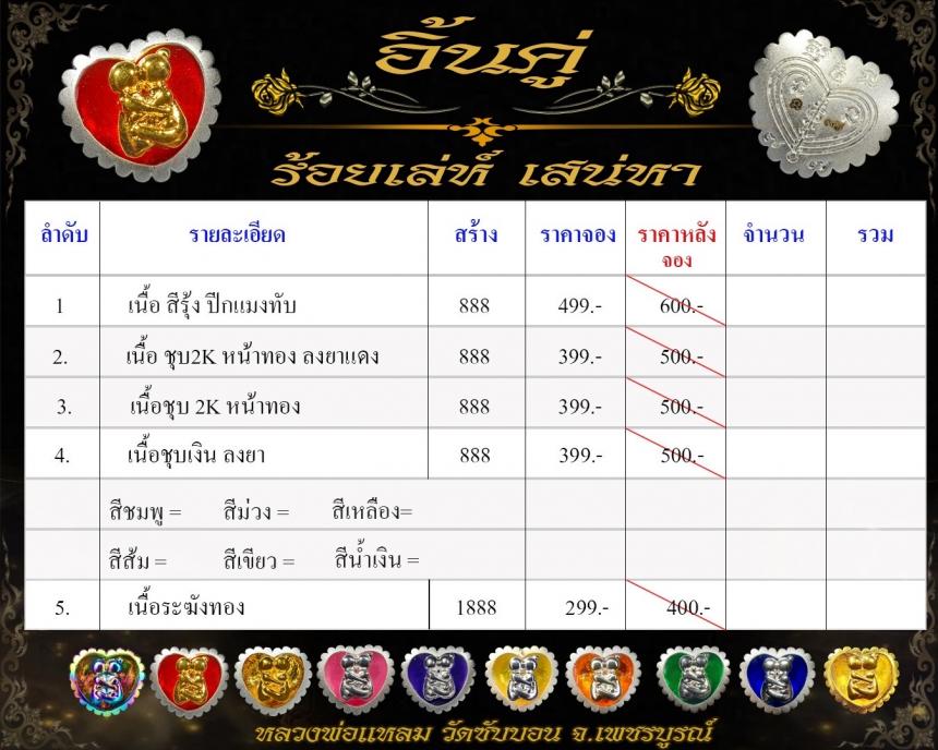 พระอาจารย์แหลม  วัดซับบอน จ.เพชรบูรณ์ เปิดจองครับ