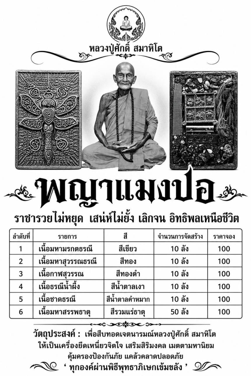 เปิดงานจองครับ หลวงปู่ศักดิ์สหธรรมมิกหลวงปู่ญาท่านเสาร์วัดเทพจังหวัดหนองคาย