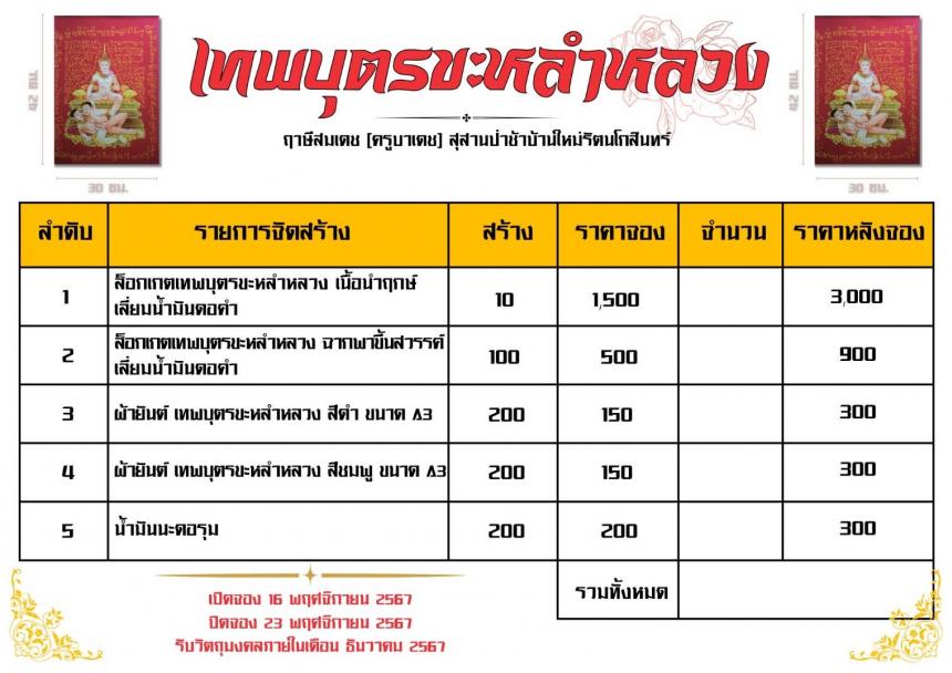 อธิษฐาน​จิตปลุกเสก โดย ฤาษีสมเดช (ครูบาเดช)​สุสานป่าช้าบ้านใหม่รัตนโกสินทร์​ วันพฤหัสบดี​ ที่ 7 พฤศจิกายน​ 2567  เปิดจอง