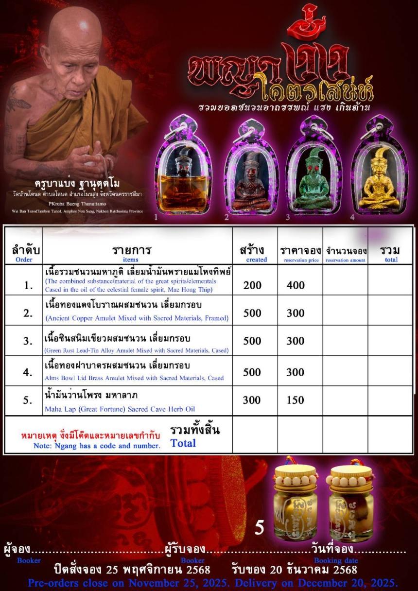 เปิดสั่งจอง#พญางั่งโคtรเสน่ห์ 🙏รวมสรรพชนวนอาถรรพณ์มากมายหลายท่านทั้งเก่าและใหม่ เปิดจองครับ