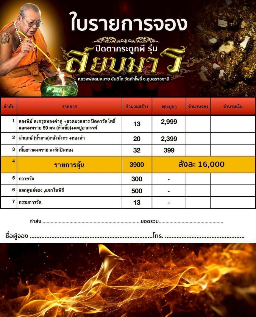 หลวงพ่อสมหมาย ขันติโก  มวลสารวัดโพธิ์ และ อาจารย์เปล่ง บุญยืน  เปิดจองครับ