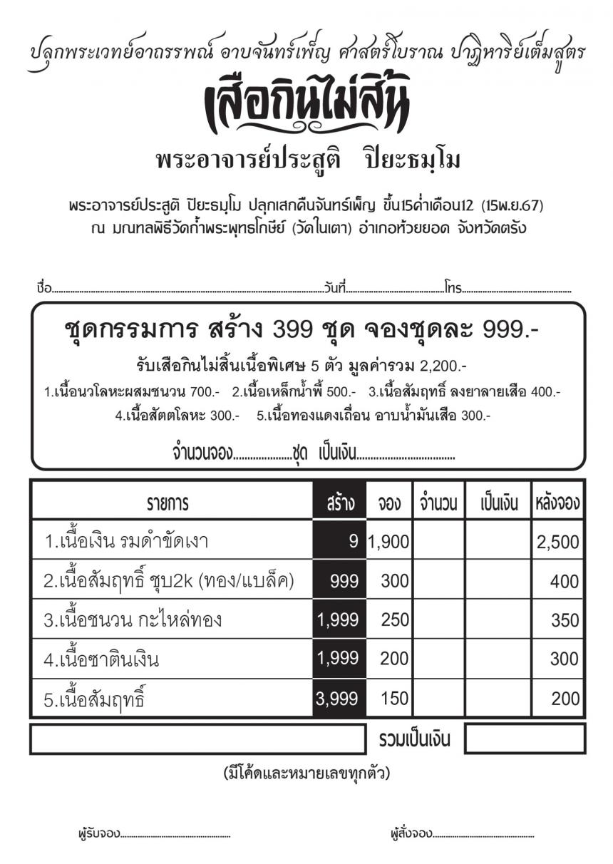 หลวงพ่อประสูติ ปิยธมฺิโม วัดถ้ำพุทธโกษีย์ (ในเตา) จ.ตรัง เปิดจองครับ