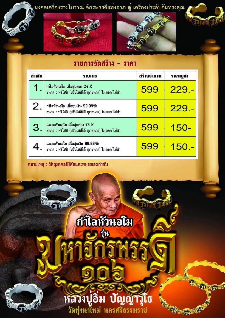 หลวงปู่อิ่ม ปัญญาวุโธ วัดทุ่งนาใหม่ จ.นครศรีธรรมราช เปิดจองครับ